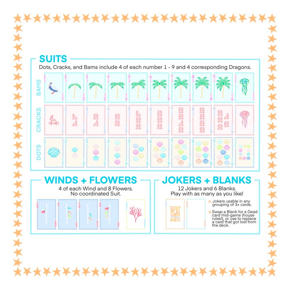 Play Away Mahjong - Beach Playing Card Deck