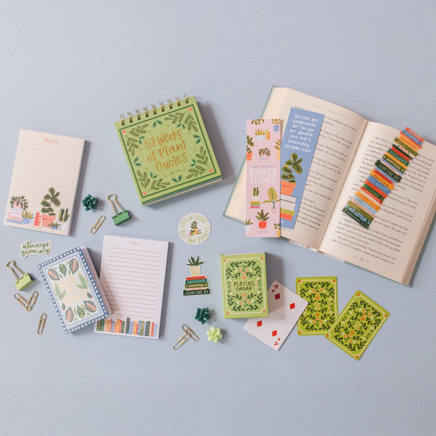 Green Floral Deck of Playing Cards