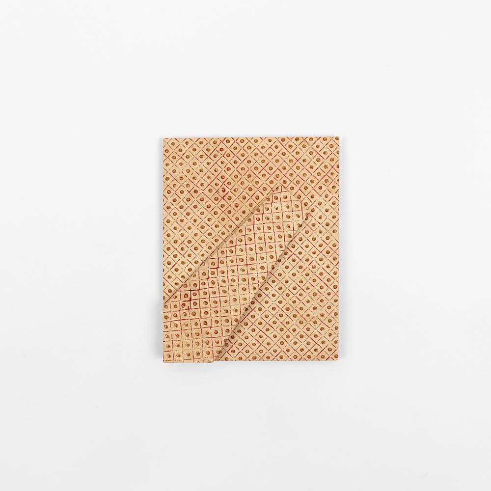 Block Printed Table Top Picture Frame - Floral Stripe Ochre