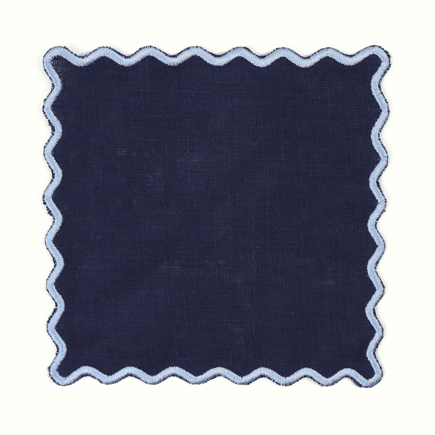 Navy Linen Square Cocktail Napkins - Set of 4