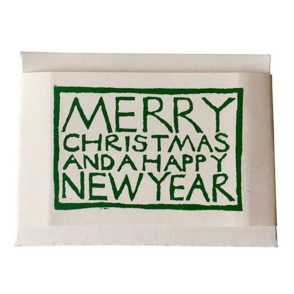 Set of Simple Christmas Gift Tags Greens