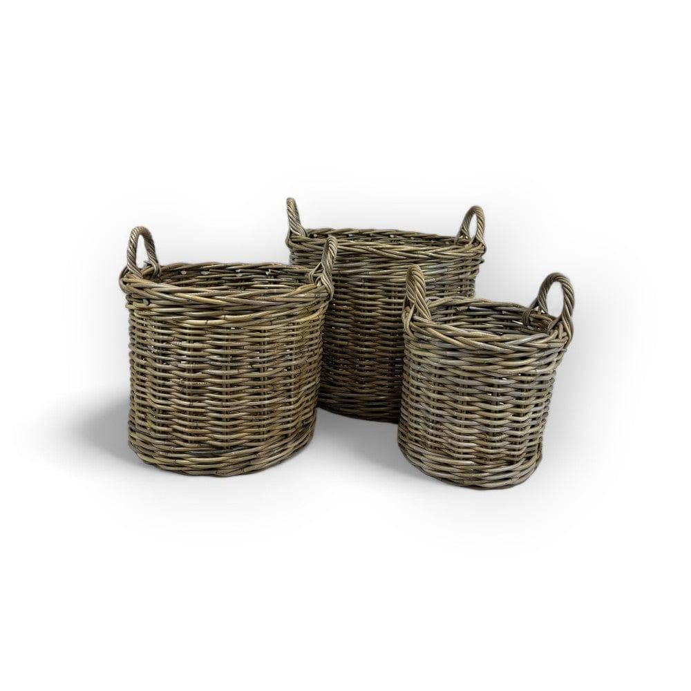 Rattan Round Flat Bottom Baskets