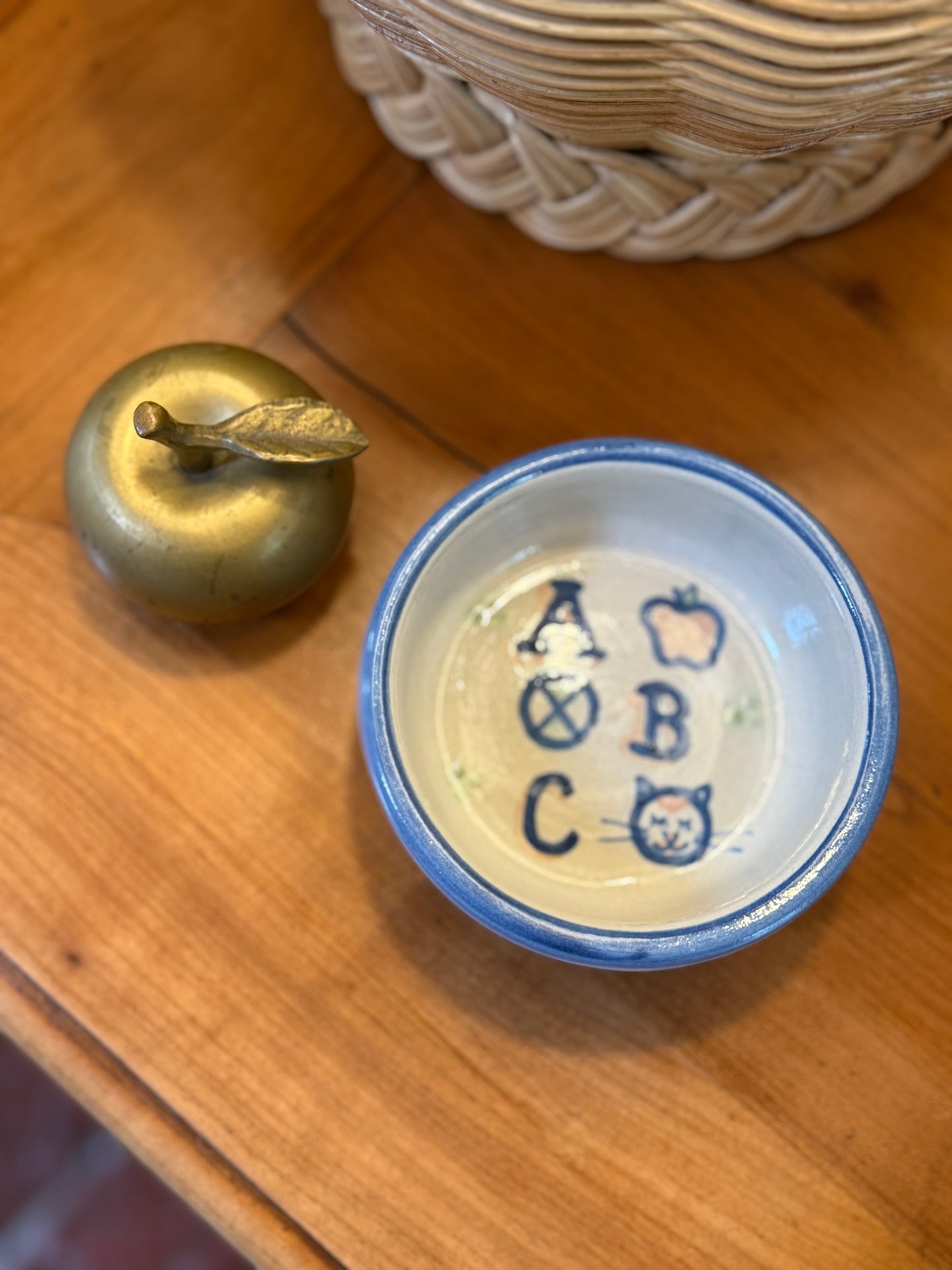 Vintage Brass Apple Bell