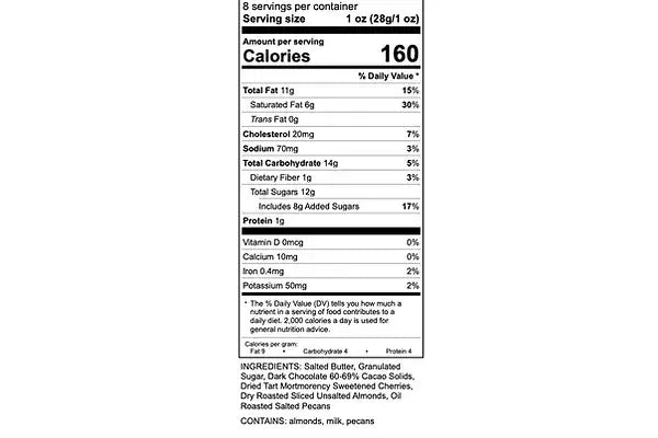 Dark Chocolate With Dried Cherries - Toffee Traditions