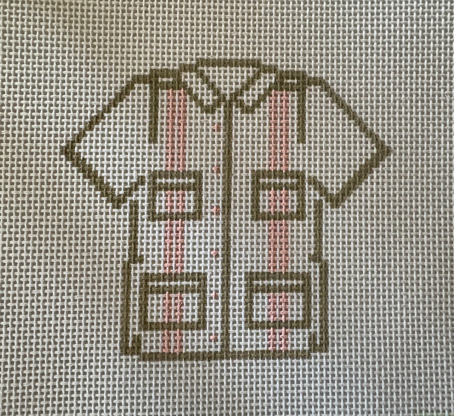 Girl Dad Guayabera Needlepoint Canvas