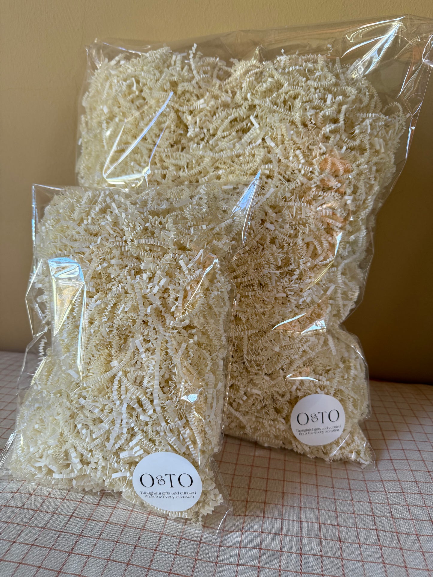 Ivory Crinkle Paper- Jumbo Bag