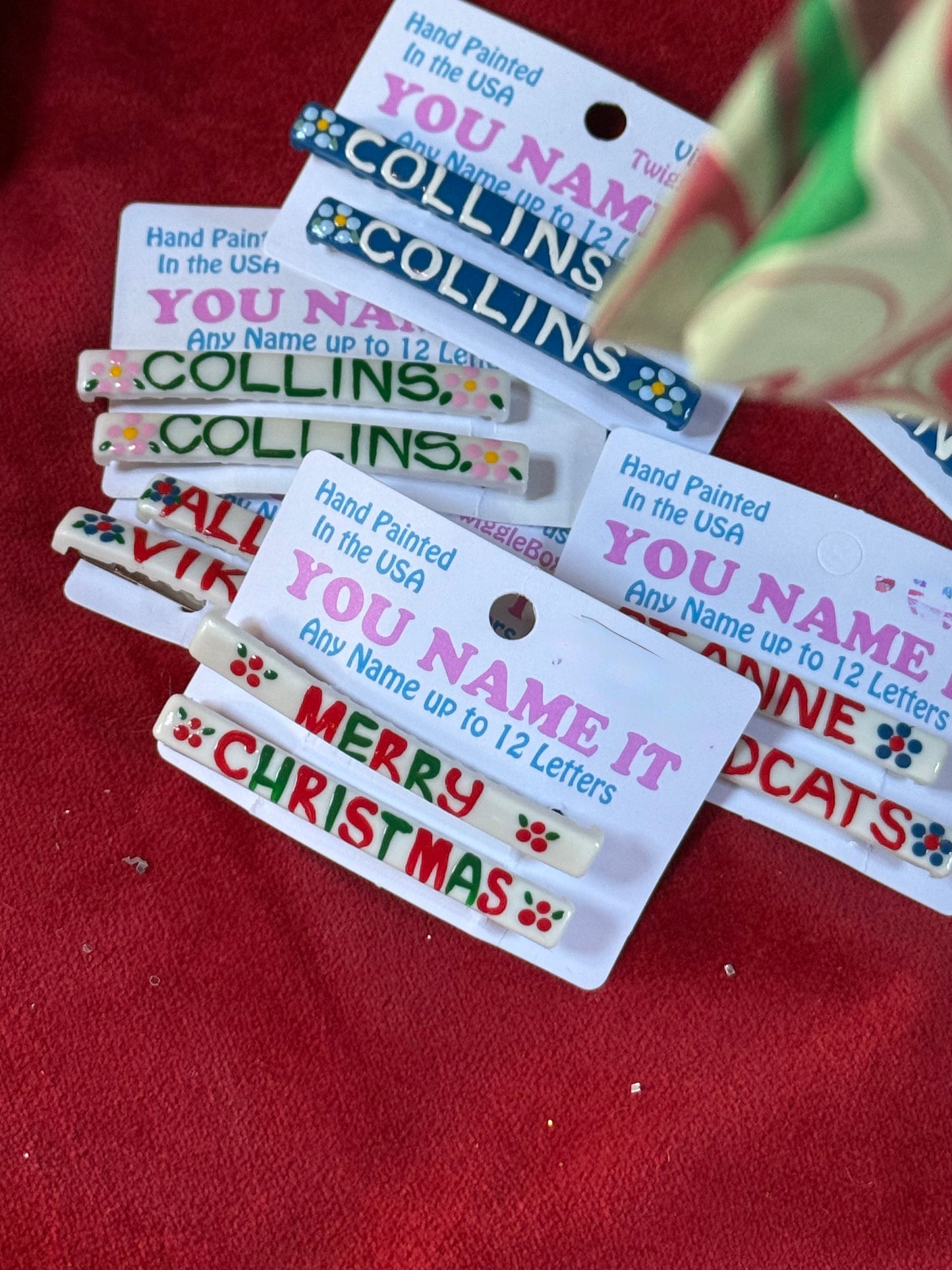 Custom Hand-Painted Barrettes (set of two)