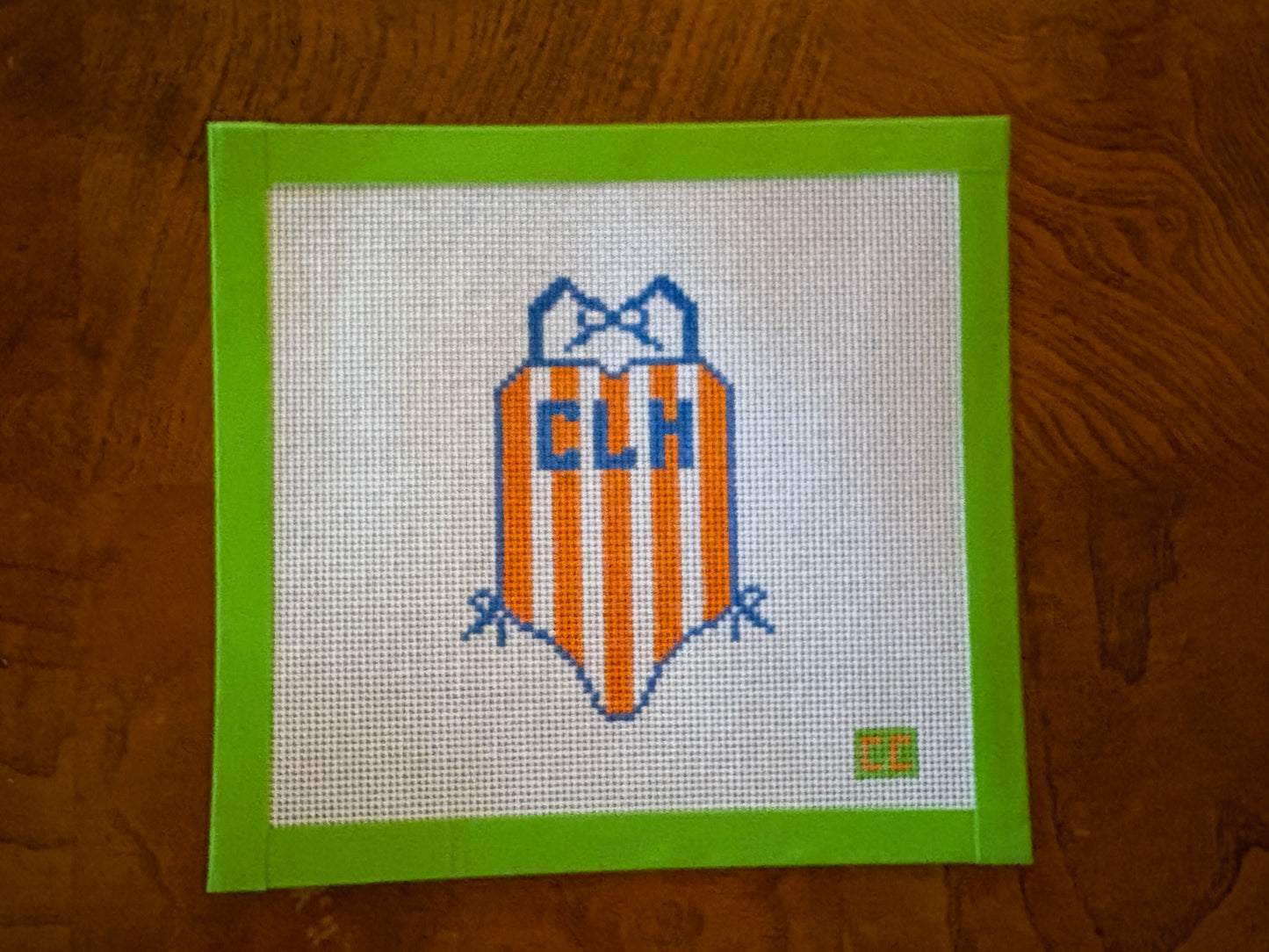 Girls Camp Longhorn Swimsuit Needlepoint Canvas