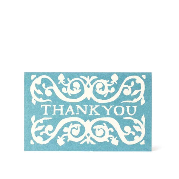 Pack of Arabesque Thank You Gift Cards Blue
