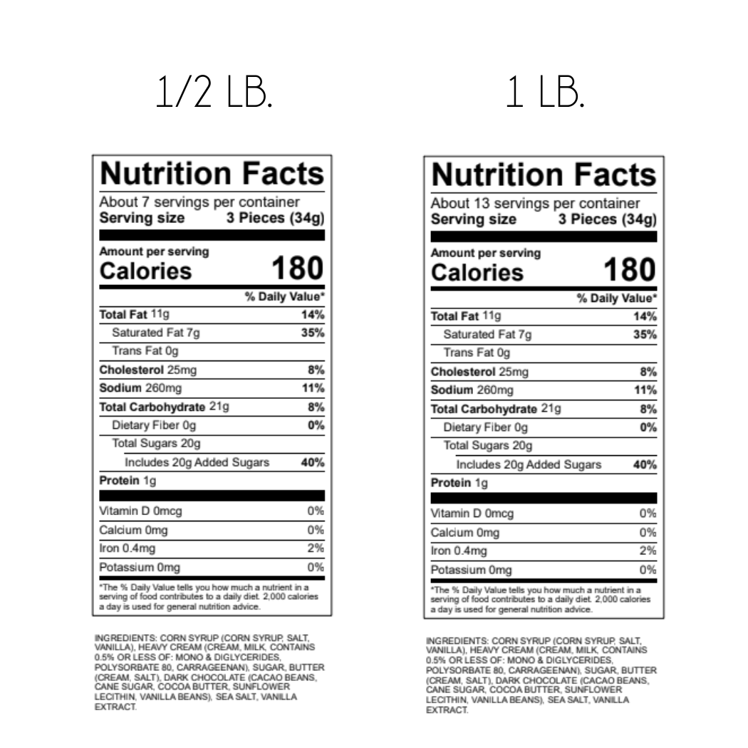 OMG! caramel 1 lb gift box