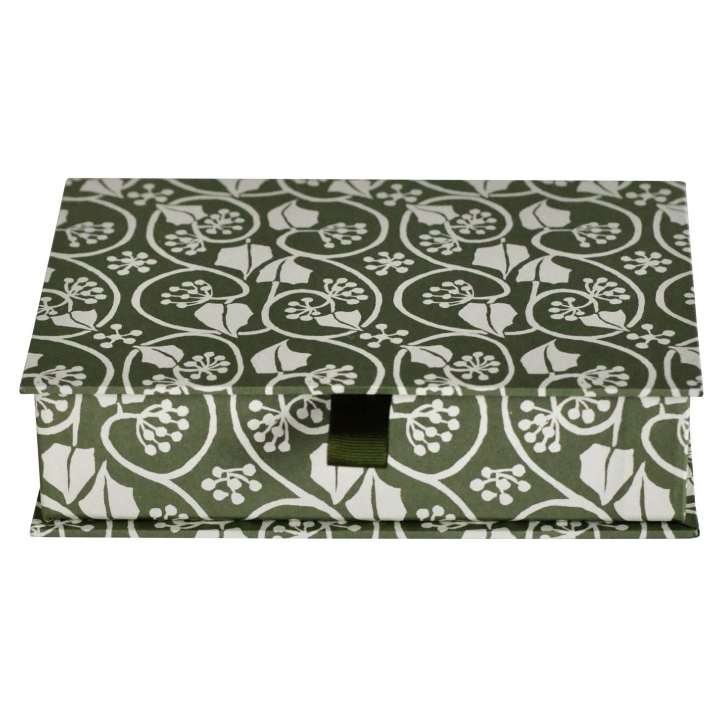 Postcard Box Small Ivy Stripe Sage Green