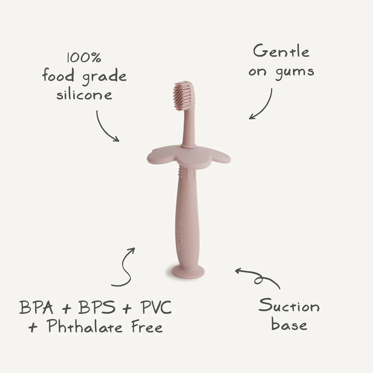 Mushie Toothbrush - Blush Flower