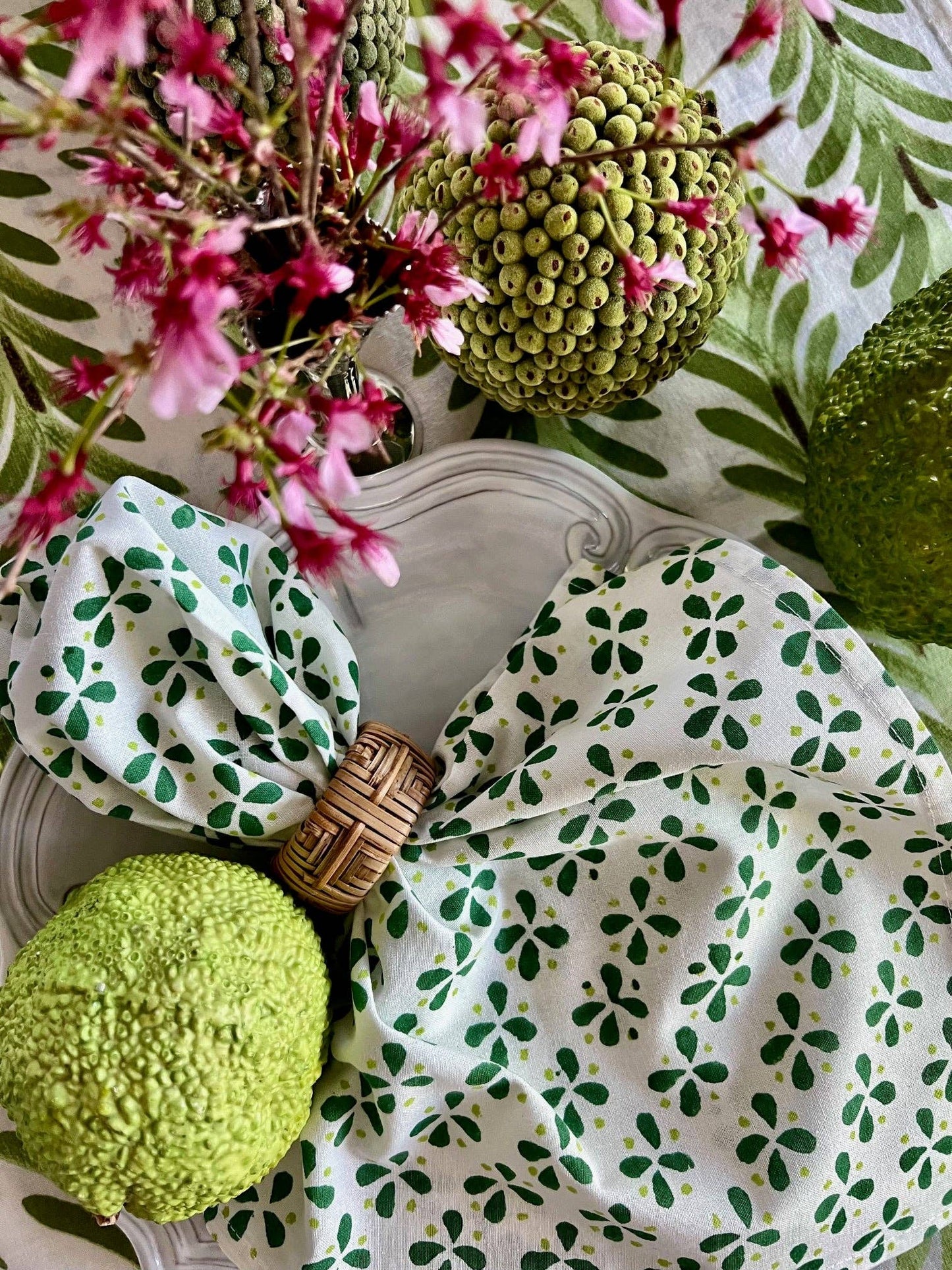 Set of Petals Napkins in Green