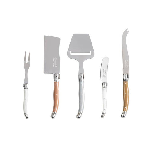 Laguiole 5-Piece Cheese Knife & Slicer Set Mixed Metals