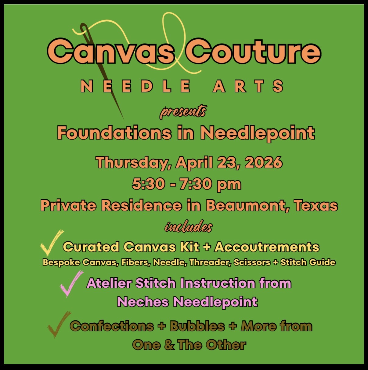 Foundations in Needlepoint Event