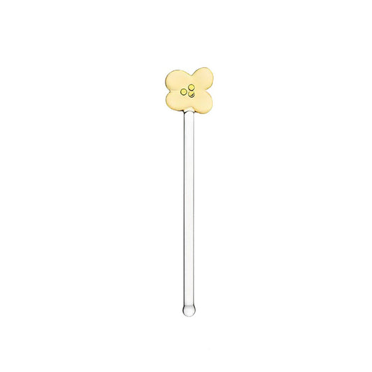 "Sakura" Elegant Butterfly Glass Stirrer