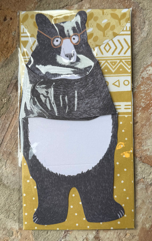 Bear Hug Greeting Card (Bear with Glasses)