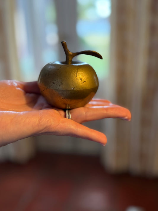 Vintage Brass Apple Bell