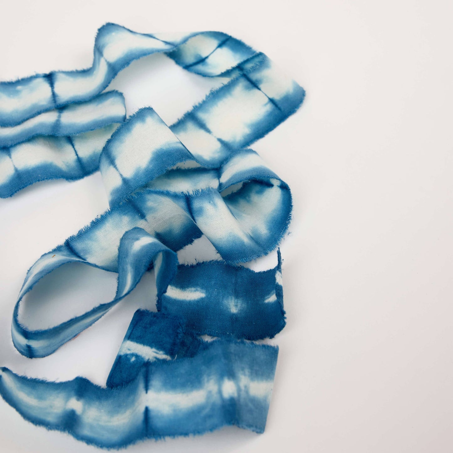 Indigo Natural Dyed Cotton Ribbon 
(Pack of 6)