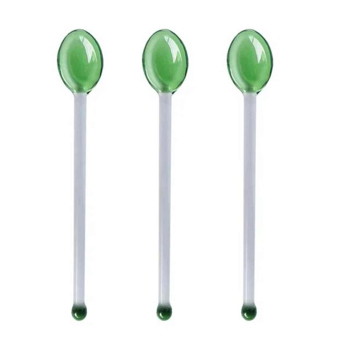 Green Glass Spoons