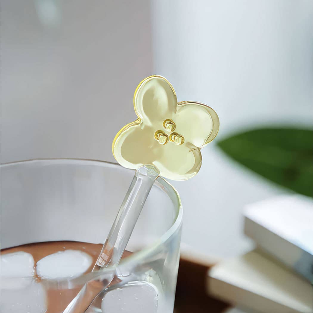 "Sakura" Elegant Butterfly Glass Stirrer