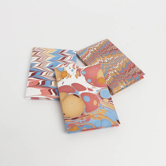 Hand Marbled Greeting Card Set - 8 Cards