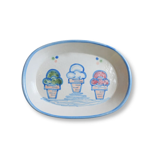 Small Oval Platter - Summer Cone
