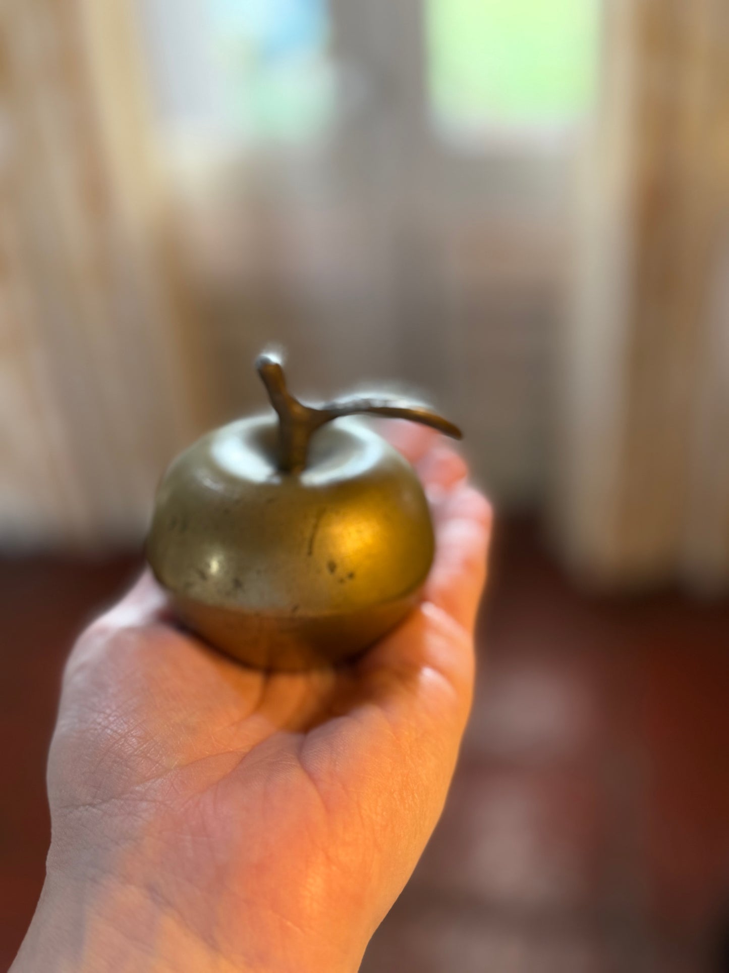 Vintage Brass Apple Bell