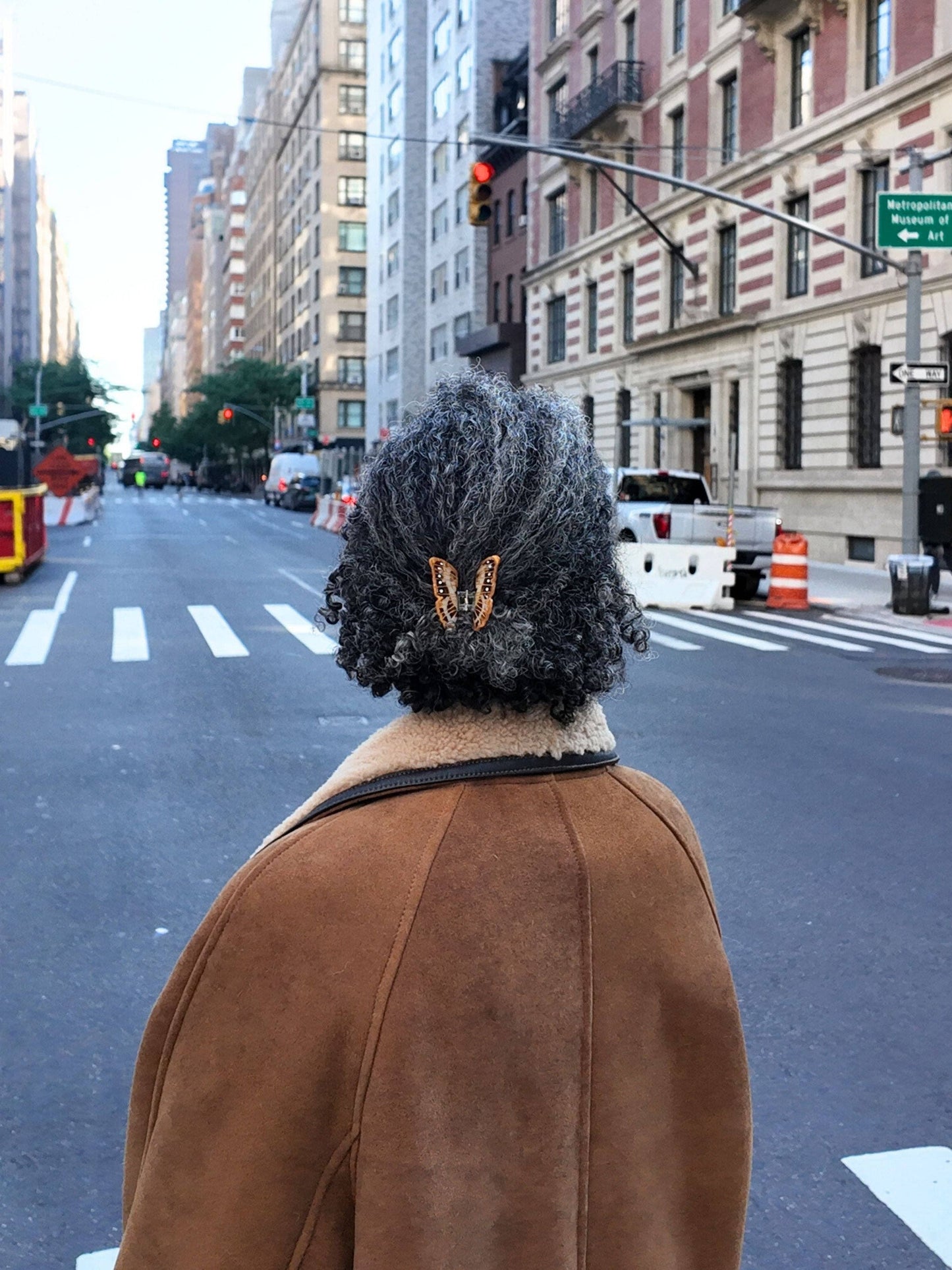 Hand-Painted Mini Morpho Claw Hair Clip