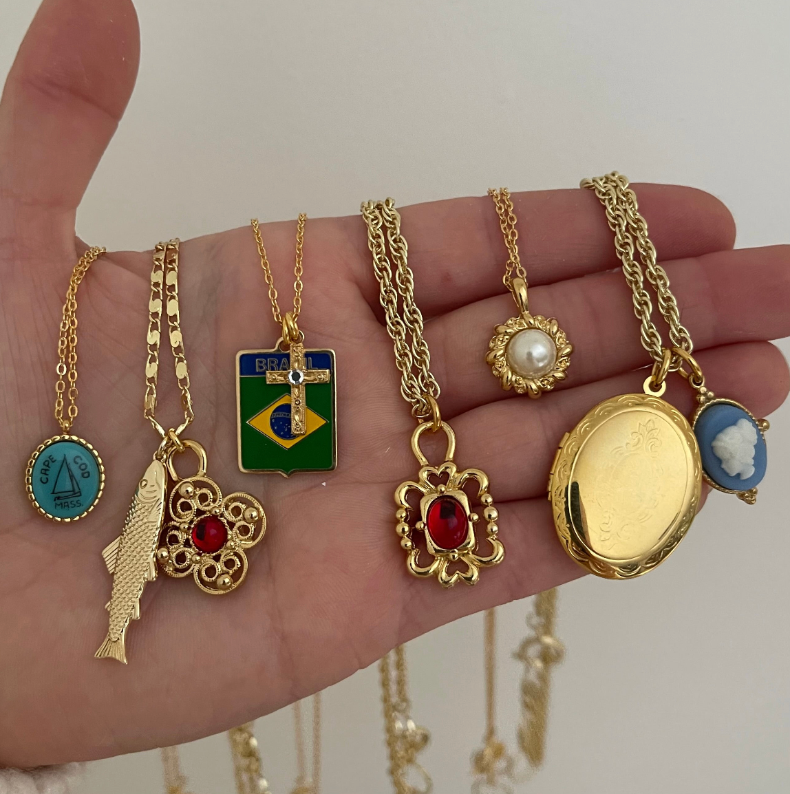 Mini Cameo Locket Necklace