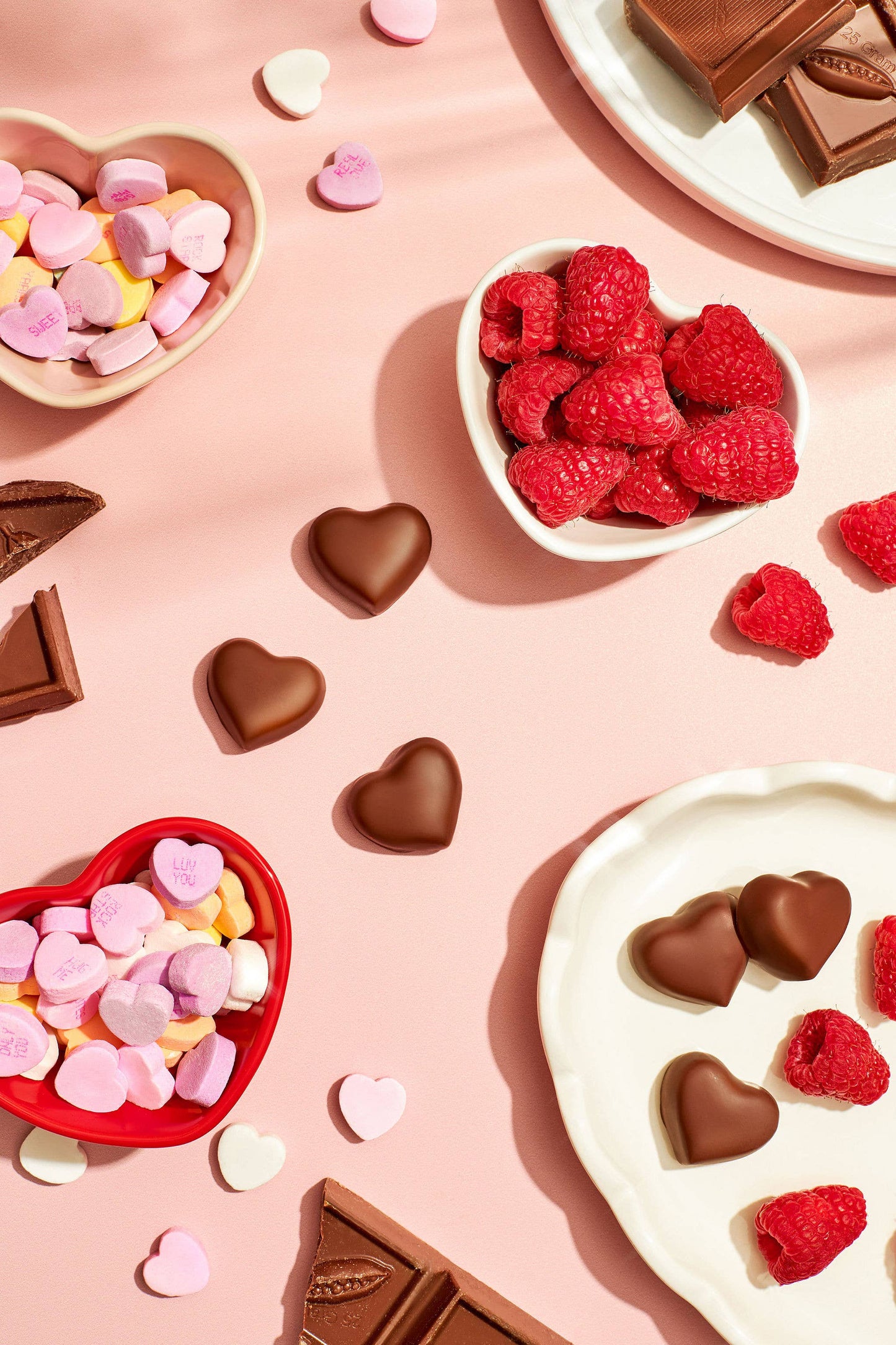 Chocolate Raspberry Heart Caramel Gift Box