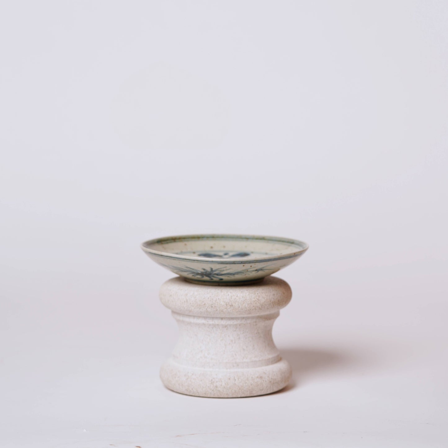 Small Blue and White Porcelain Floral Bouquet Dish