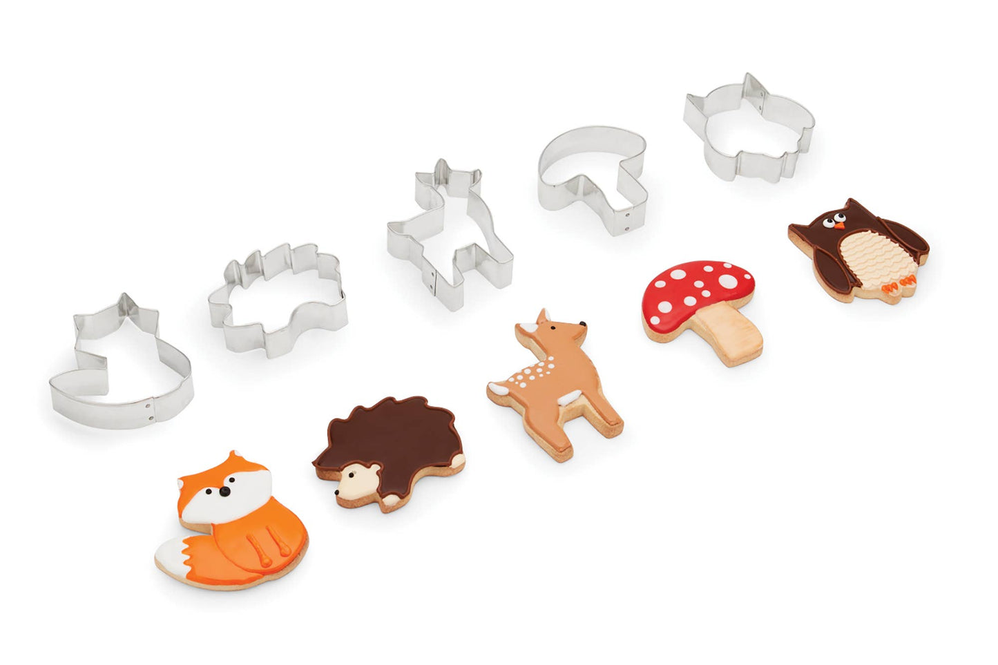Woodland Animal Cookie Cutters, Set of 5