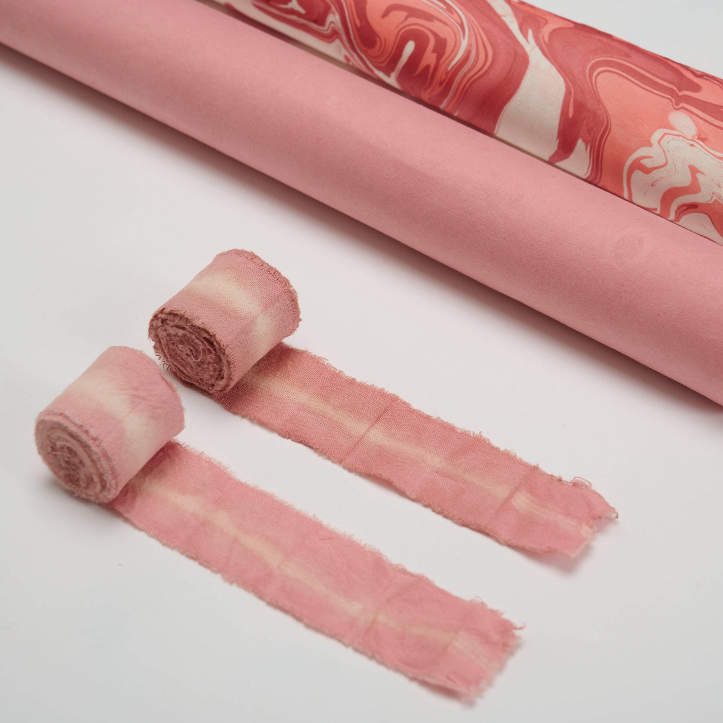 Peach Red Natural Dyed Cotton Ribbon (Pack of 6)