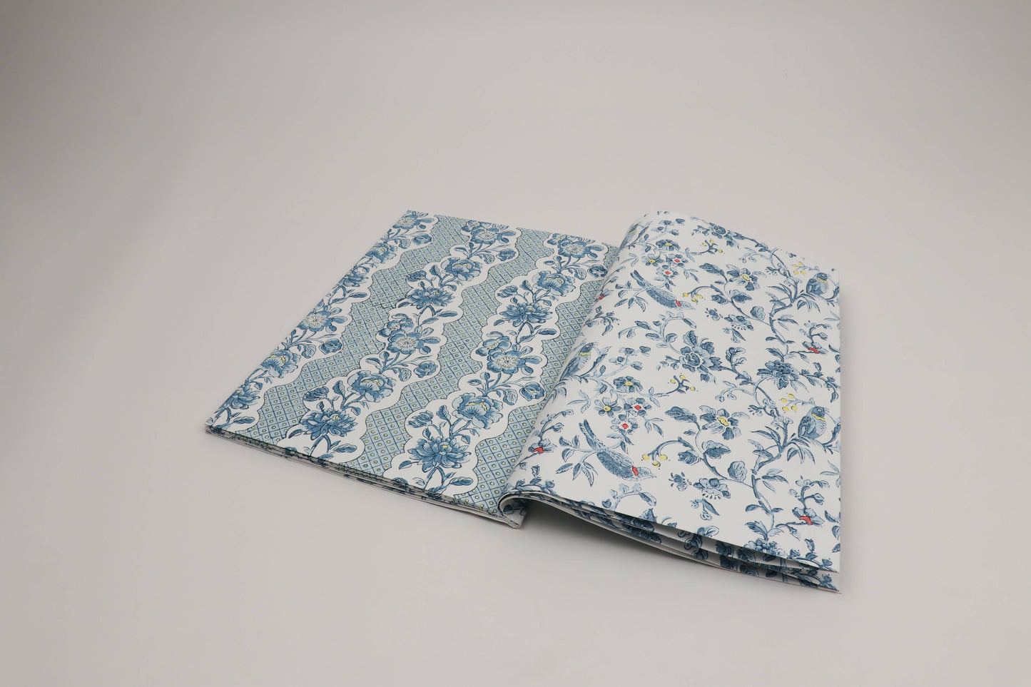 Blue Block Printed Gift Wrap Booklet