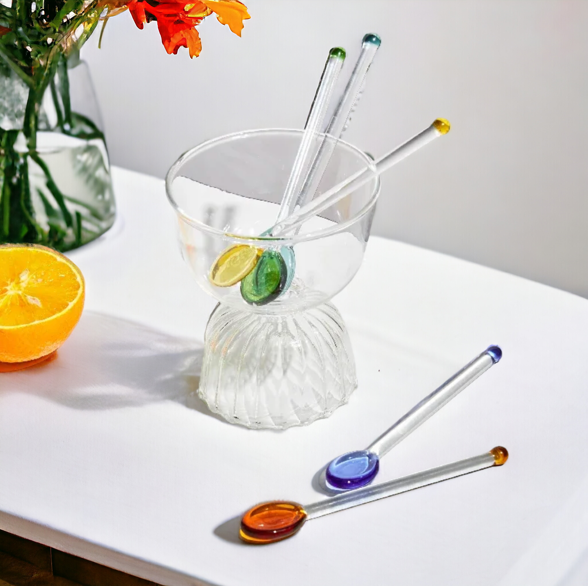 Green Glass Spoons