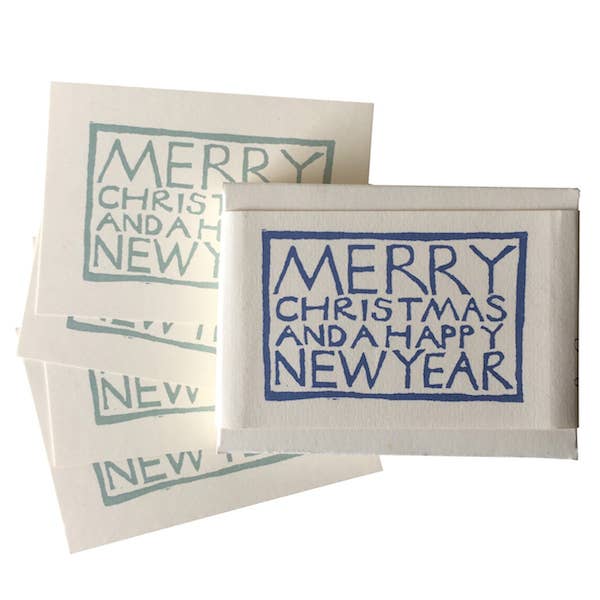 Set of Simple Christmas Gift Tags Blues