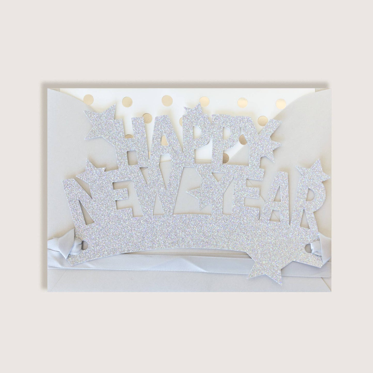 Happy New Year Wearable Crowns with Ribbon Box Set