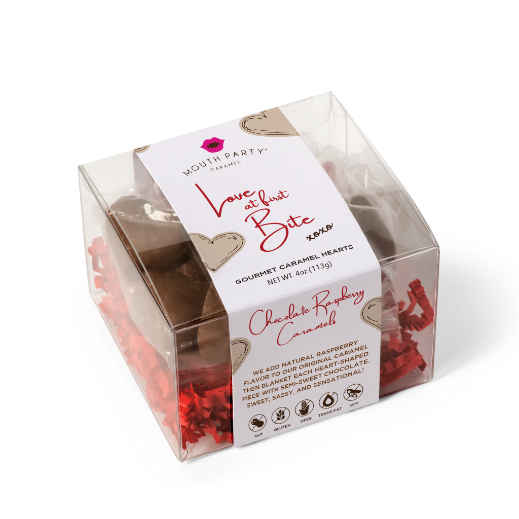 Chocolate Raspberry Heart Caramel Gift Box