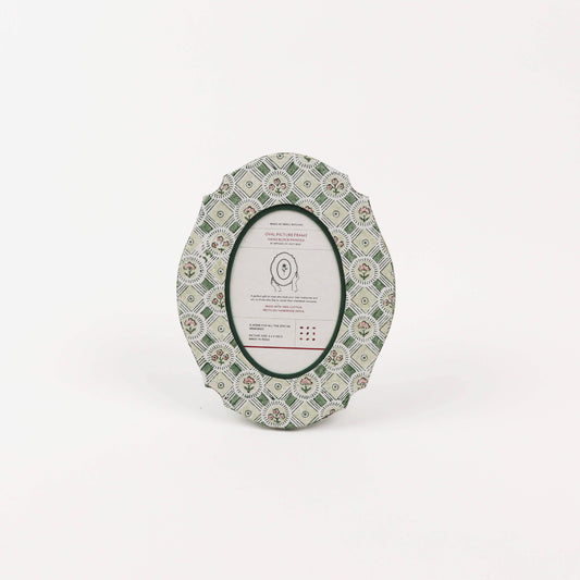 Oval Table Top Picture Frame - Spring Bloom Green