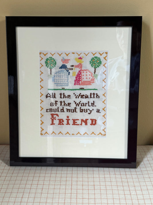 Framed Vintage Needlework