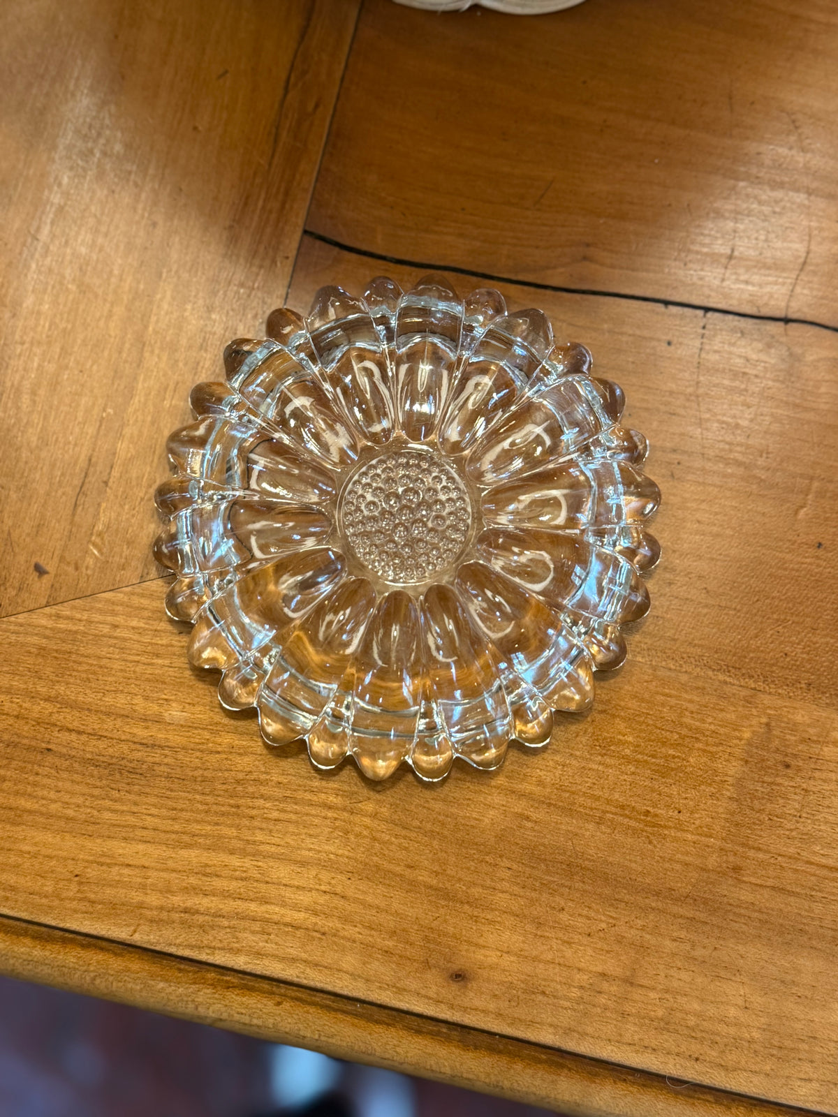 Vintage Glass Daisy Dish