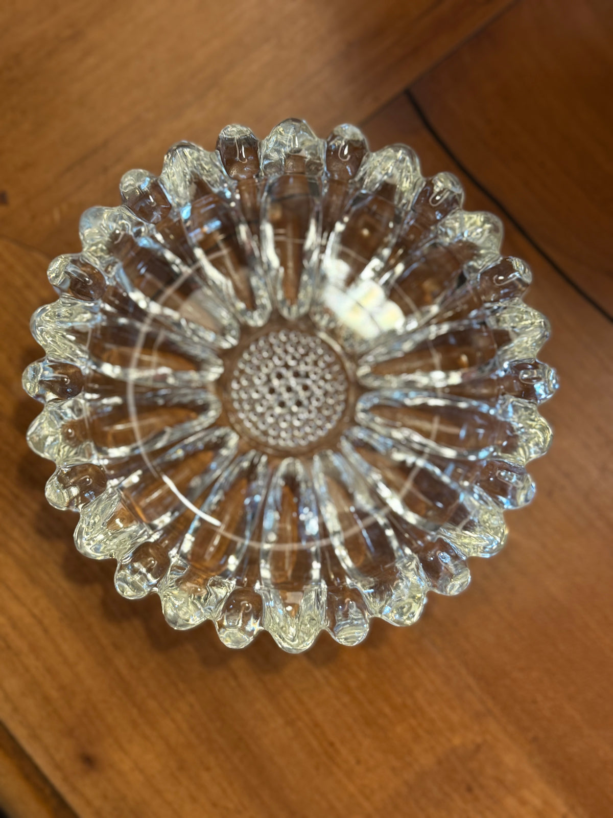 Vintage Glass Daisy Dish