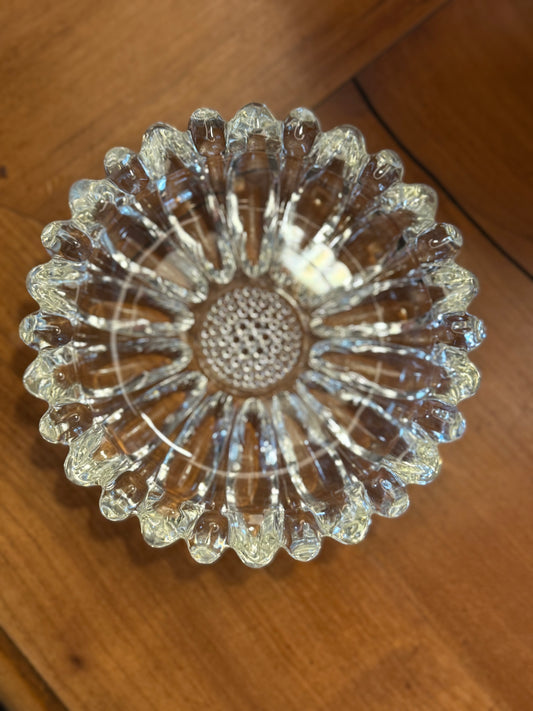 Vintage Glass Daisy Dish