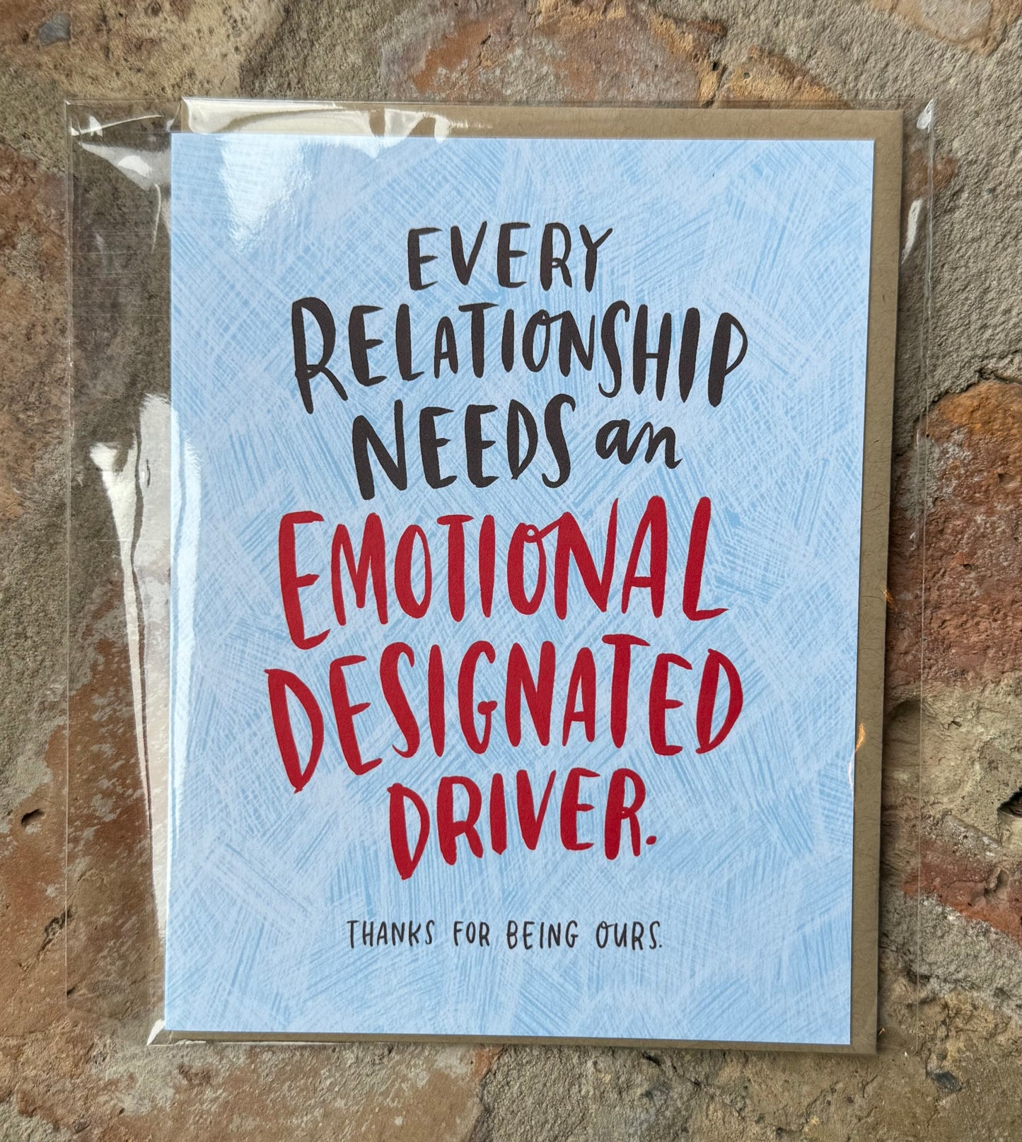 Emotional Designated Driver Greeting Card
