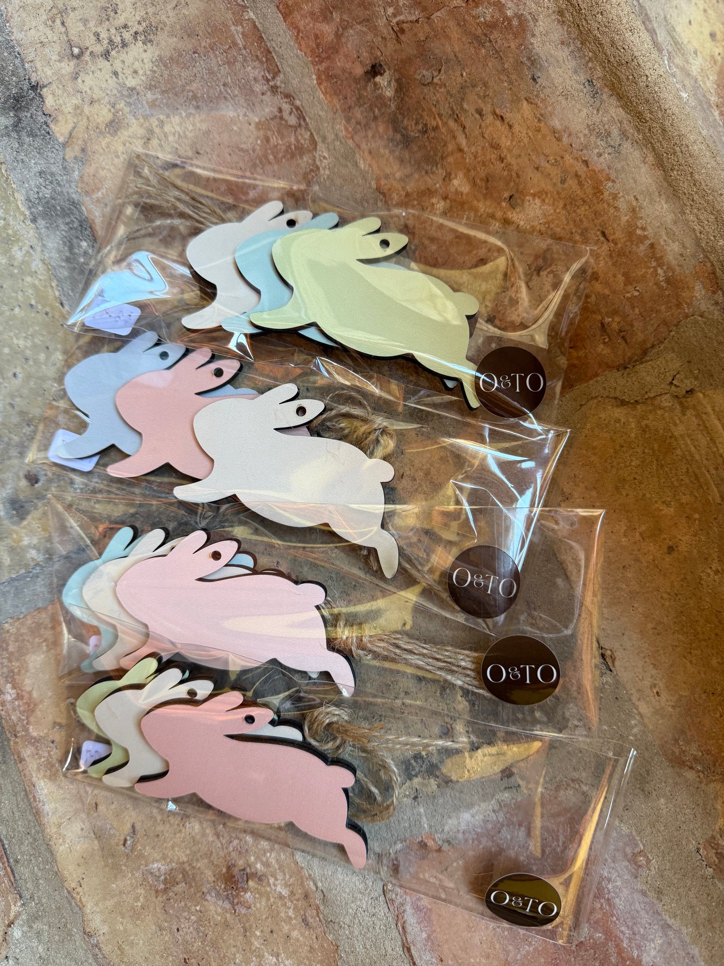 Wooden Bunny Tag - Horizontal