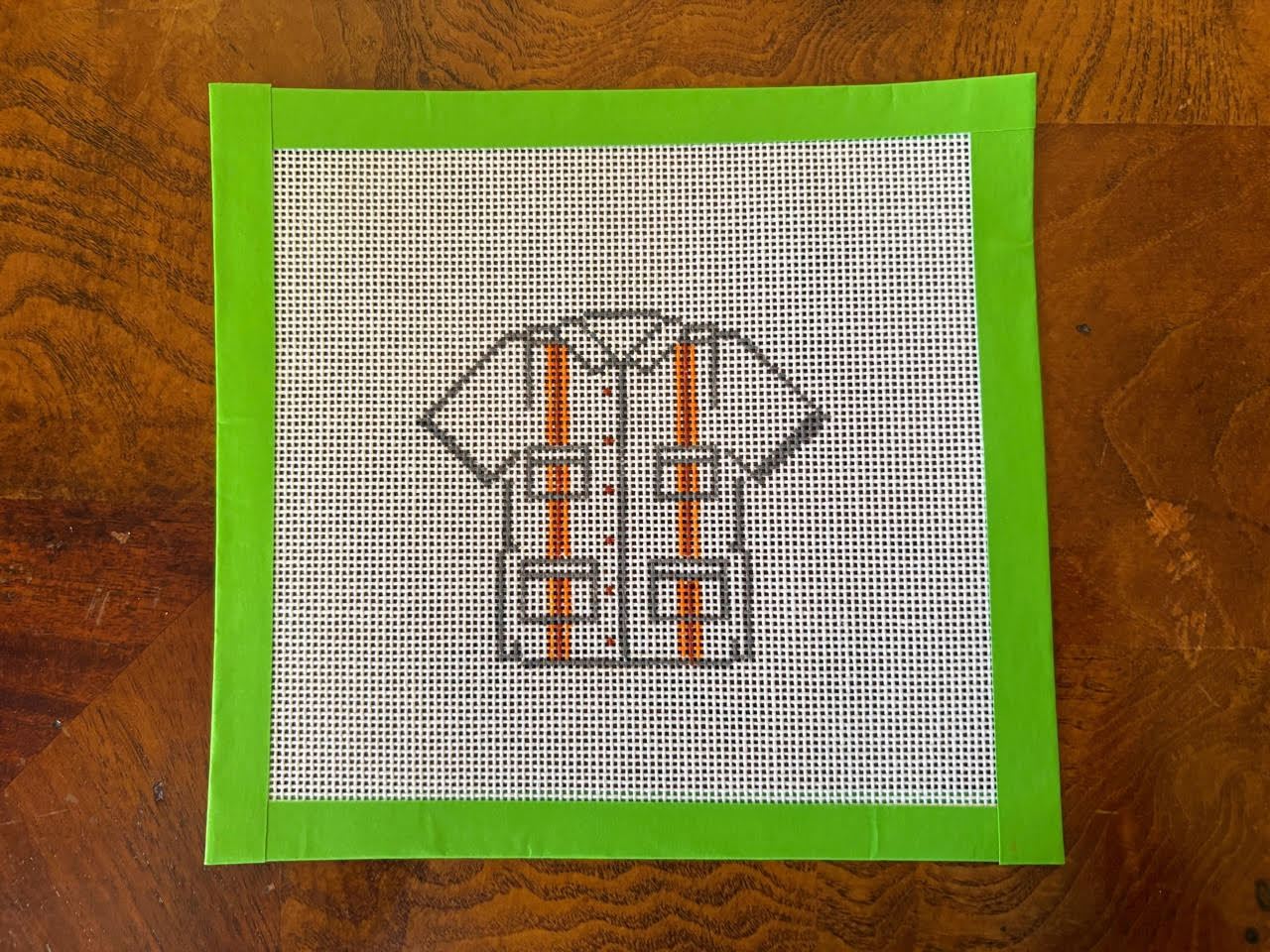 Longhorn Game Day Guayabera Needlepoint Canvas