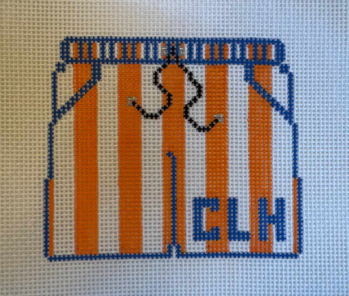 Boys Camp Longhorn Swimsuit Needlepoint Canvas