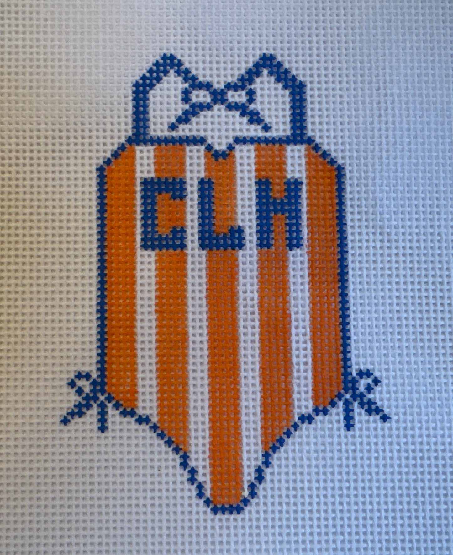 Girls Camp Longhorn Swimsuit Needlepoint Canvas