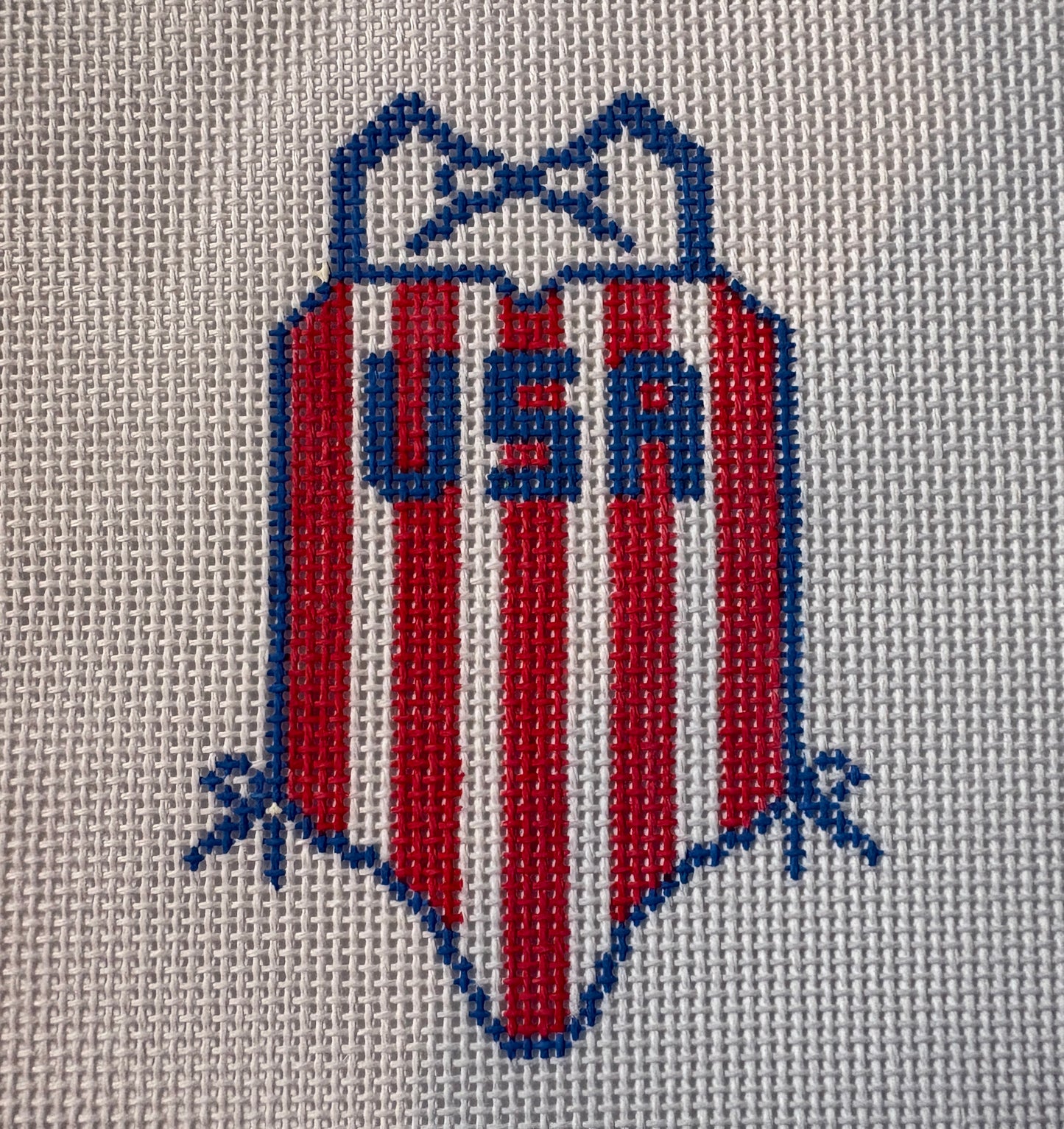 USA Girls Swimsuit Needlepoint Canvas